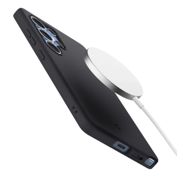 Etui für Samsung Galaxy S25 Ultra Schwarz Spigen Silicone Fit Mag MagSafe