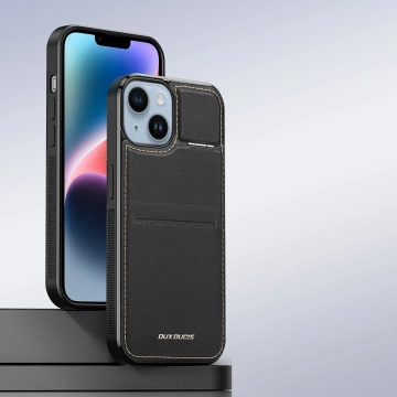 3-in-1-Brieftaschenhülle mit Ständer für iPhone 15 MagSafe RFID-blockierendes Dux Ducis Rafi Mag – Schwarz
