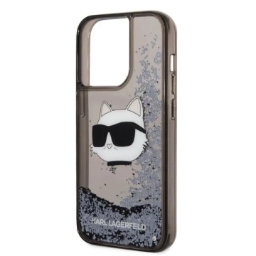 Etui Karl Lagerfeld KLHCP14XLNCHCK do iPhone 14 Pro Max 6,7" hardcase Glitter Choupette Head czarny/black