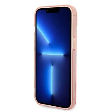Etui Guess GUHMP14SHTCMP für Apple iPhone 14 6,1" różowy/pink Hard Case Gold Outline Translucent MagSafe