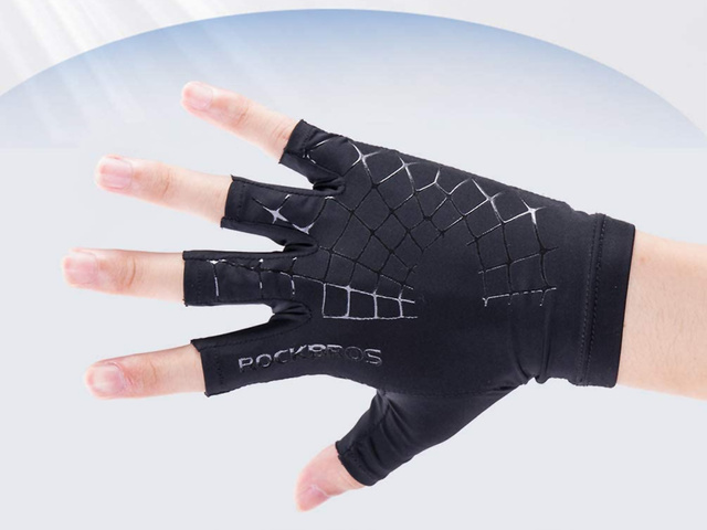 Rękawiczki rowerowe L unisex RockBros rękawice na rower bez palców oddychające