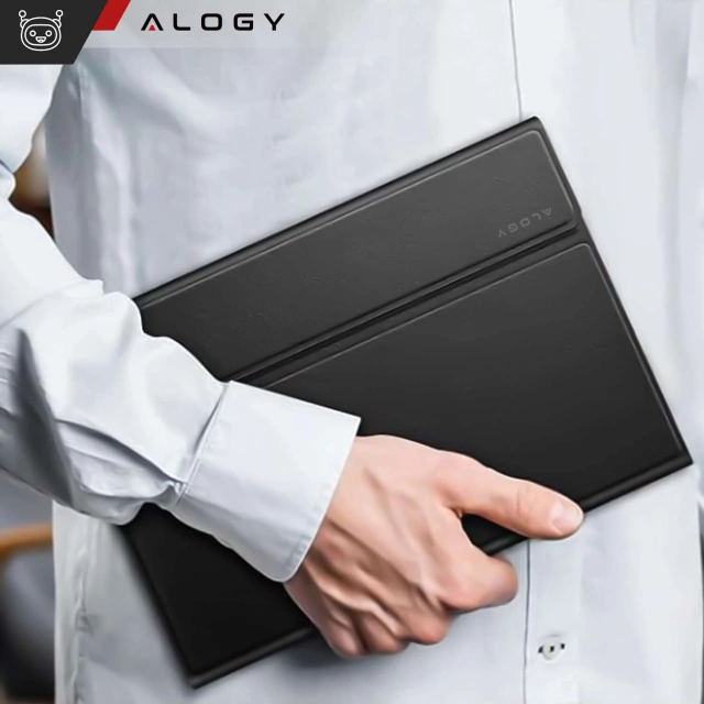 Etui z klawiaturą z miejscem na rysik do Samsung Galaxy Tab S9 FE 10.9" Alogy Keyboard Case Czarne + Szkło