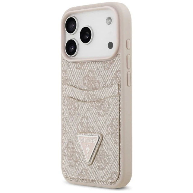 Etui Guess do iPhone 17 Pro 4G Double Card Triangle Pink