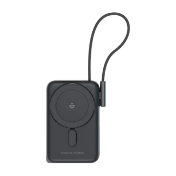 Choetech Black 10000 mAh 20 W PD Magnetische Powerbank USB-C-Kabel Schwarz