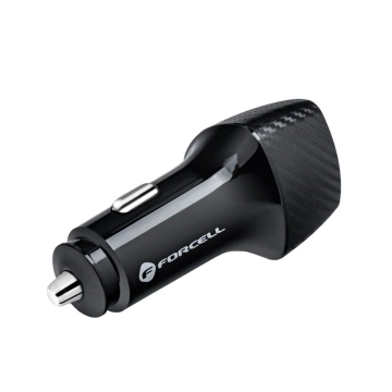 Forcell Carbon Autoladegerät QC 3.0 2xUSB 36W Schwarz