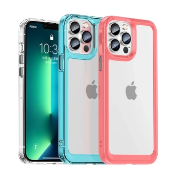 Outer Space Case Hülle für iPhone 13 Pro Max Hardcover mit Gelrahmen Rot