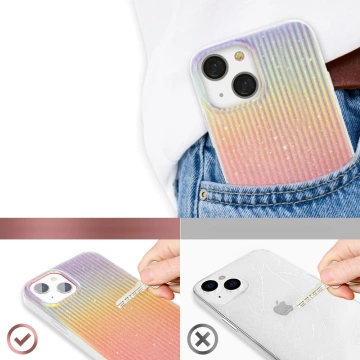 Kingxbar Travel Series Luxury Elegant Case für iPhone 13 Orange (Sunset)