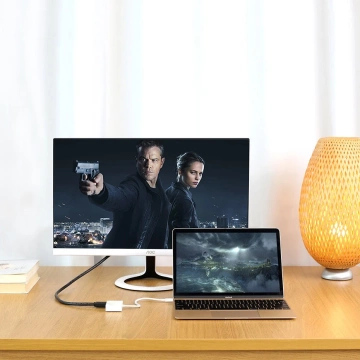 Ugreen Adapter Videokonverter USB Typ C - HDMI / VGA weiß (MM123)