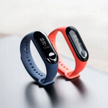 Glattes xiaomi mi band 3/4 schwarz/rot