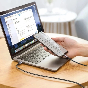 Kabel USB-C – USB-C 100W 5A 1.5m Ugreen US316 90120 PD QC FCP Szary