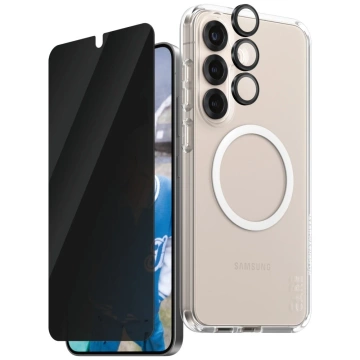 CARE by PanzerGlass 3in1 Schutzset Privacy Glass Lens Case für Samsung Galaxy S25