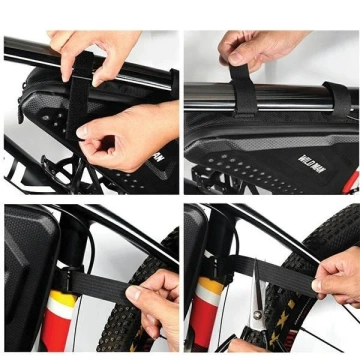 WILDMAN ES19 Fahrradrahmentasche, 3 l, wasserdicht, Schwarz