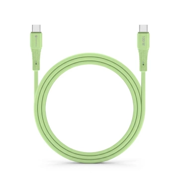 Kabel USB-C – USB-C 100W Forcell F-Energy Silicone 1 m C347 zielony