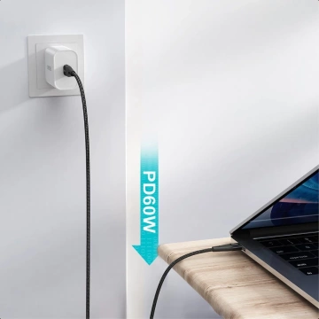 Choetech Kabel USB Type C Kabel - USB Type C Power Delivery 60W 2m schwarz (XCC-1004-BK)