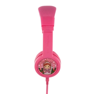 BuddyPhones Explore Plus kabelgebundene Kopfhörer für Kinder (Rosa)