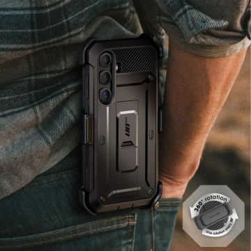 Etui für Samsung Galaxy S25 Supcase Unicorn Beetle Pro 2er-Set Schwarz