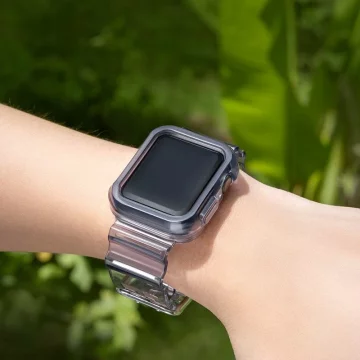 Strap Light Set Silikonband Strap Armband Bangle Case für Watch 3 42mm / Watch 2 42mm Schwarz