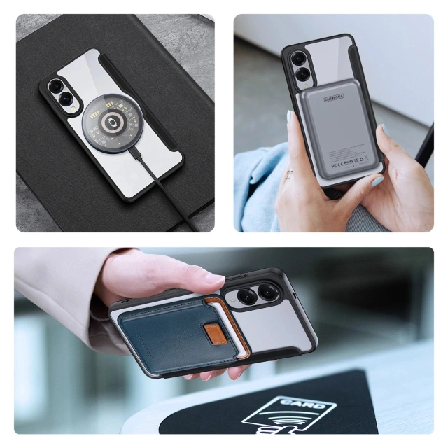 Etui Ochronne do Samsung Galaxy S25 Edge Dux Ducis Skin X Pro MagSafe Black