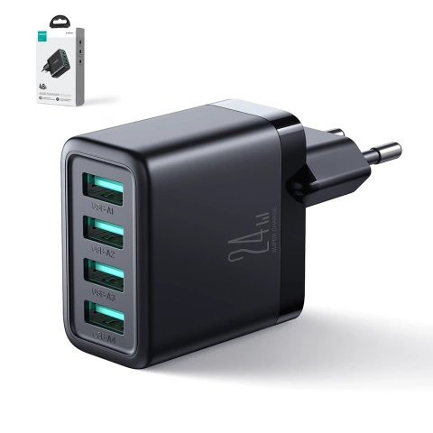 Joyroom JR-TCN03 Ładowarka sieciowa 4×USB-A 24 W 4,8 A – czarna