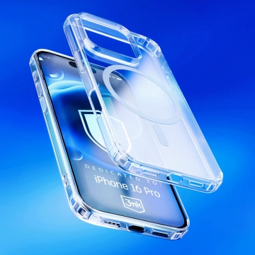 Hülle für Apple iPhone 16 Pro Max für MagSafe 3mk MagCase verstärktes Gehäuse gepanzerte transparente Rückseite