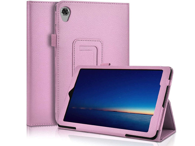 Etui Stand Cover Alogy stojak do Lenovo Tab M8 TB-8505 Różowe + Szkło