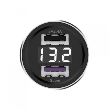 Somostel SMS-A89 Quick Charge QC 3.0 Autoladegerät 30W Aluminium 2X USB Rot