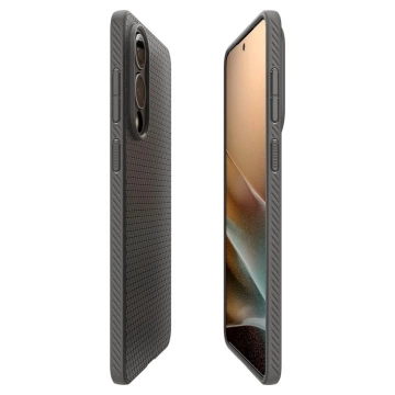 Samsung Galaxy S25 Edge Spigen Liquid Air Hülle Grau
