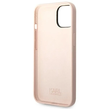 Handyschutzhülle Karl Lagerfeld KLHCP14SSLCTPI für Apple iPhone 14 6.1" Hardcase Hellrosa/Hellrosa Choupette Body aus Silikon