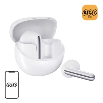 Słuchawki TWS QCY AilyBuds Pro HT10 z ANC, Bluetooth 5.3 (białe)