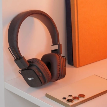 HOCO kabellose Bluetooth-Kopfhörer W56 braun