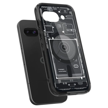 Etui für Google Pixel 9a Spigen Ultra Hybrid MagSafe Zero One Schwarz
