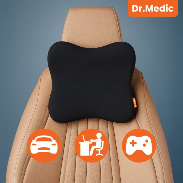 Poduszka do Samochodu pod Głowę Kark Szyję DR.MEDIC NeckRest™ Ergonomiczna poduszka na fotel zagłówek krzesło do biura auta dla kierowcy pasażera