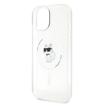 Etui Karl Lagerfeld KLHMP15SHFCCNOT für iPhone 15 6,1" transparentes Hardcase IML Choupette MagSafe