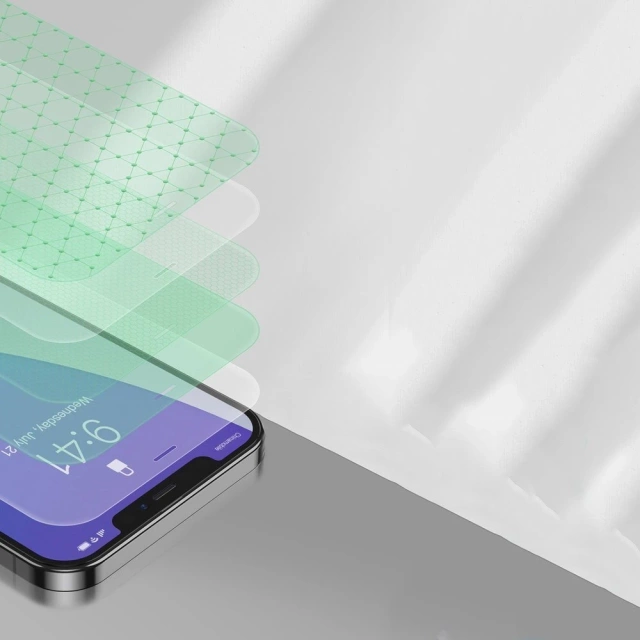 Baseus 2x zielone szkło hartowane 0,15 mm z filtrem Anti Blue Light iPhone 12 mini (SGAPIPH54N-LP02)