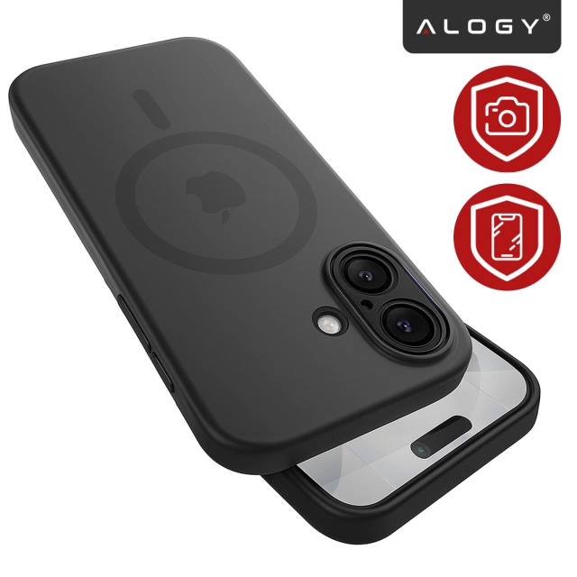 Etui do Apple iPhone 17 – matowa obudowa do MagSafe z ochroną obiektywu, smukłe i odporne na zarysowania, idealne dopasowanie – Alogy Skinny MatteCase™ Czarne