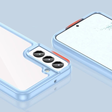 Outer Space Case für Samsung Galaxy S23 Handyhülle mit elastischem Rahmen blau