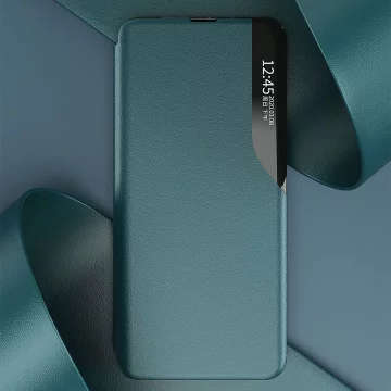 Eco Leather View Case elegante Hülle mit Flipcover und Standfunktion für Samsung Galaxy M33 5G schwarz
