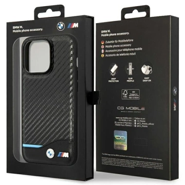 BMW BMHMP14L22NBCK Handyhülle für Apple iPhone 14 Pro 6.1" schwarz/schwarz Carbon MagSafe