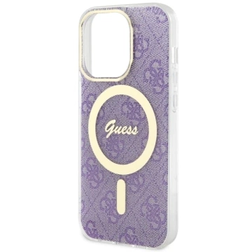 Guess GUHMP14LH4STU Handyhülle für Apple iPhone 14 Pro 6,1" lila/lila Hardcase 4G MagSafe