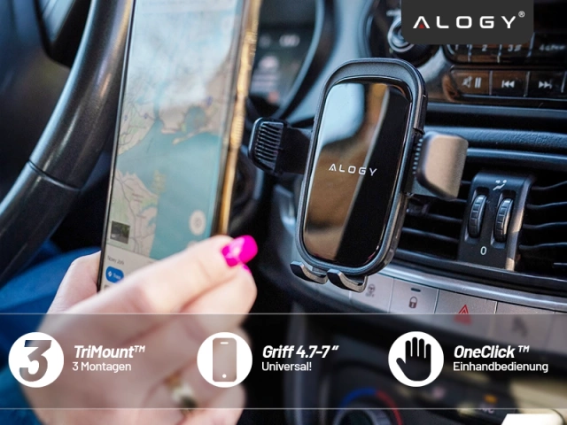 Uchwyt do Samochodu na Telefon Szybę Deskę Kokpit Kratkę samochodowy Holder mocny + Organizer na kabel