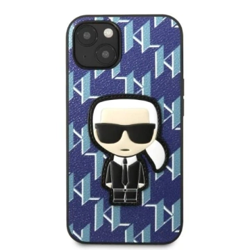 Etui ochronne na telefon Karl Lagerfeld KLHCP13MPMNIKBL do Apple iPhone 13 6,1" hardcase niebieski/blue Monogram Ikonik Patch