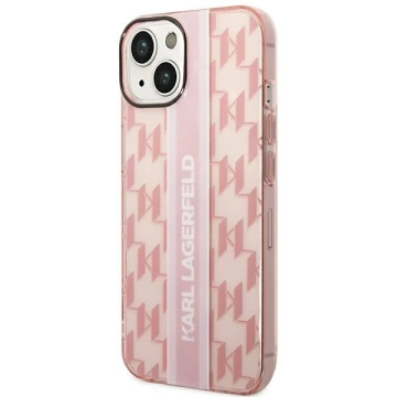 Etui ochronne na telefon Karl Lagerfeld KLHCP14MHKLSPCP do Apple iPhone 14 Plus 6,7" hardcase różowy/pink Mono Vertical Stripe