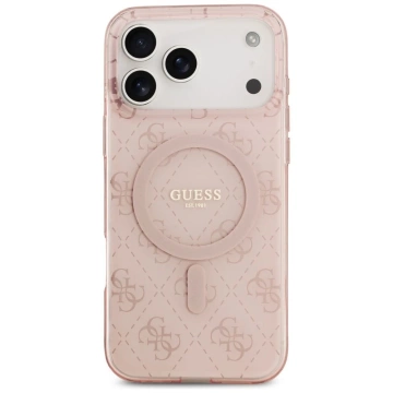 Etui Guess IML 4G Background MagSafe do iPhone 17 Pro Różowy