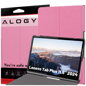 Schutzhülle für Lenovo Tab Plus 11,5" 2024 TB351FU Alogy Book Cover Case Tablethülle Pink
