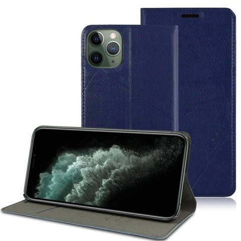 Flip Case Wallet Alogy Ledertasche für Apple iPhone 11 Pro Max Marineblau