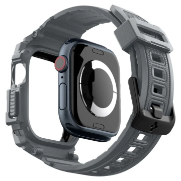 Hülle mit Armband für Apple Watch 10 (46 mm) Dunkelgrau Spigen Rugged Armor Pro