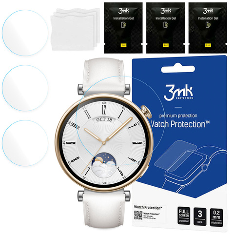 3x Szkło hybrydowe do Huawei Watch GT 4 41mm 3mk Watch Protection na ekran [3szt.]