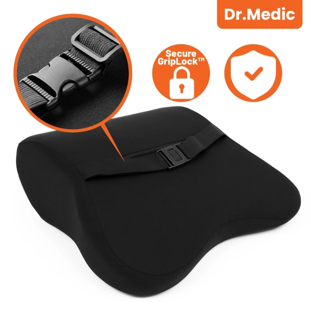 Poduszka do Samochodu pod Głowę Kark Szyję DR.MEDIC NeckRest™ Ergonomiczna poduszka na fotel zagłówek krzesło do biura auta dla kierowcy pasażera