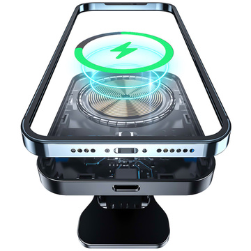 Autohalterung mit Qi-Ladegerät für MagSafe Alogy auf einem 15-W-Kühlergrill Schwarz