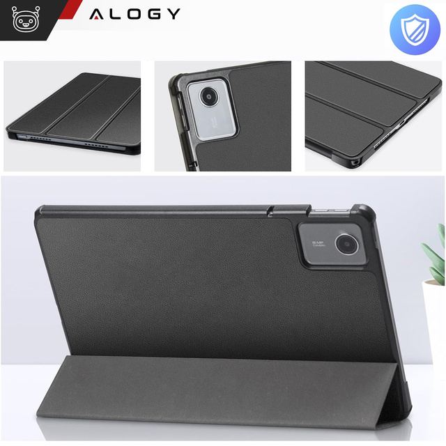 Etui do Lenovo Tab K11 / K11E 11” M11 10.95" TB330FU / TB330XU / TB331FC Book Case Cover z klapką obudowa futerał pokrowiec Alogy Szare + Szkło + Rysik